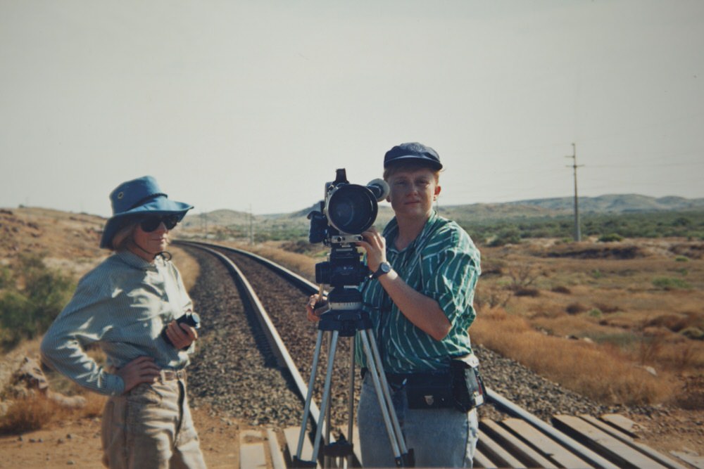 Lilias Fraser & Jane Castle – on set of 'Women of the Iron Frontier (1998)
