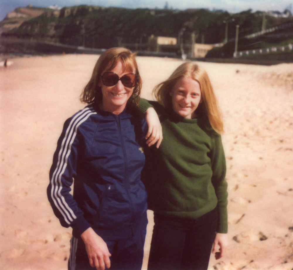 Lilias Fraser & Jane Castle – on the beach at Newcastle